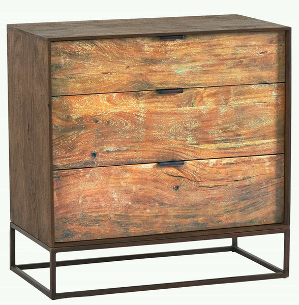 Commode Vitravo en manguier naturel